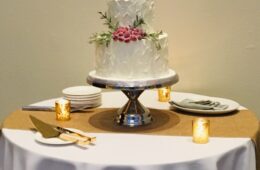 Muskoka winter wedding cake