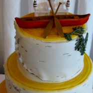 Birchbark & Beer wedding cake