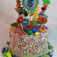 Candy covered cake