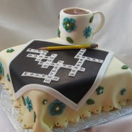 Crossword Puzzle cake