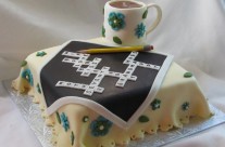 Crossword Puzzle cake