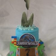 Jurassic World & Lego cake