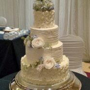 Elegant buttercream wedding cake