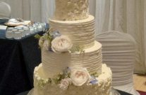 Elegant buttercream wedding cake