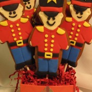 Toy soldier cookie pops