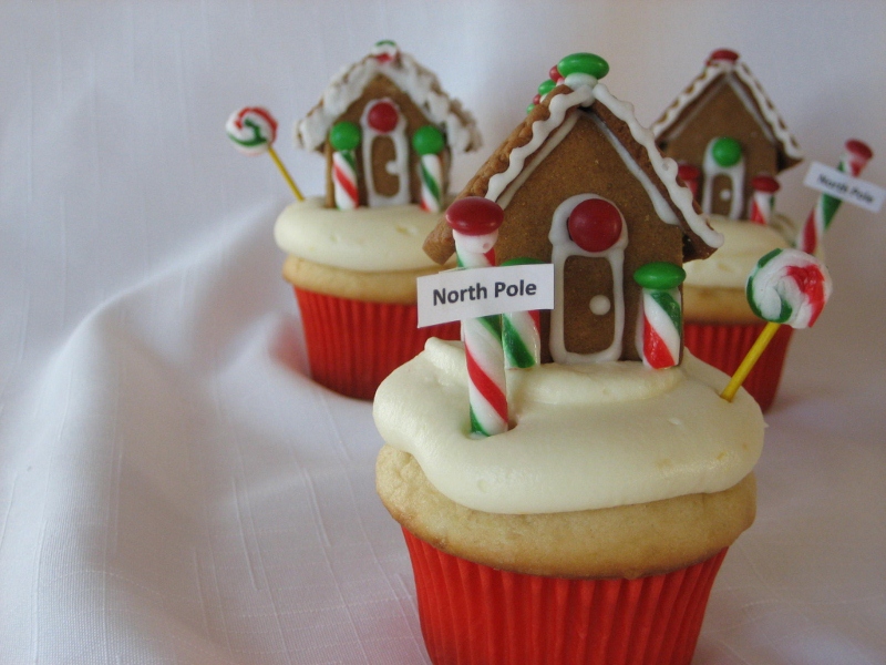 North Pole cupcakes
