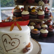 Muskoka fall wedding cupcakes