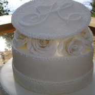 Initial wedding cake